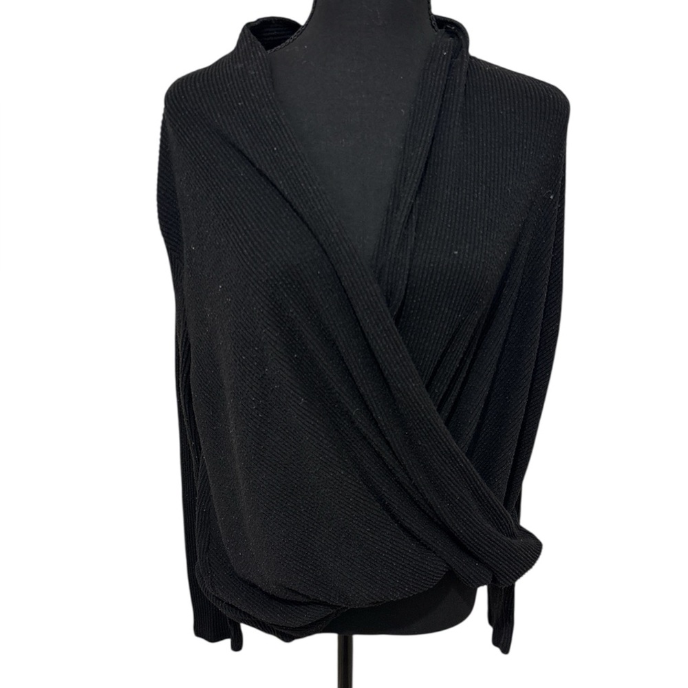 MELLODAY Elegant Black Knit Sweater